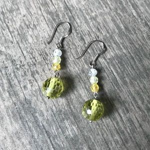 Handmade Green Earrings